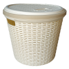 Кошик для білизни під ротанг 13 л жовтий