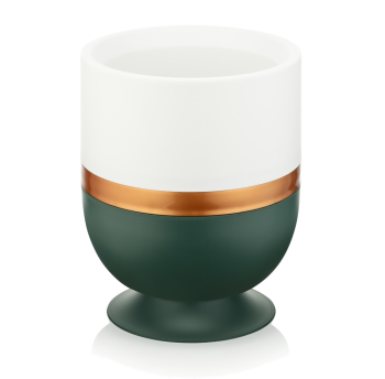 Горшок для цветов Ribbon 1,6 л овальный зеленый-белый