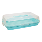 Тортовница прямоугольная бирюзовая