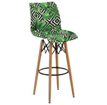 Стул барный Tilia Laser-V ножки буковые, сиденье с тканью VOKATO