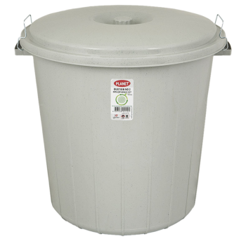 Мусорный бак Planet 35 л с защелками серый