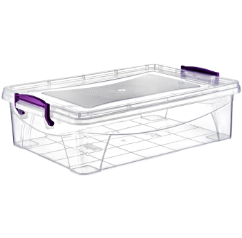 Контейнер на засувках низький 2,2 л прозорий