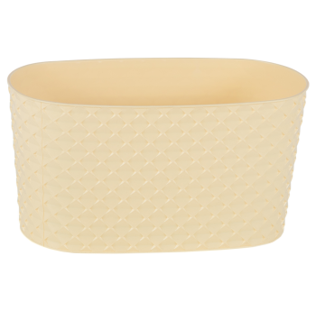 Горшок для цветов балконный с дренажем Kapadokya 4,7 л светло-желтый