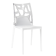 Стілець Papatya Ego-Rock біле сидіння, верх прозоро-чистий