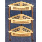 Этажерка угловая пластиковая на 3 уровня