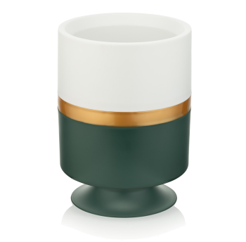 Горшок для цветов Ribbon 4 л вертикальный зеленый-белый