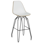 Стул барный Tilia Eos-M ножки металлические крашеные кофейный - белая слоновая кость