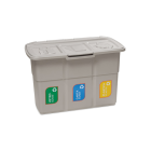 Бак для сортування сміття 75 л Ecopat Deahome теплий сірий