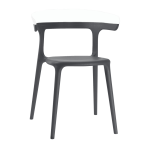 Крісло Papatya Luna антрацит сидіння, верх білий