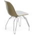 Стілець Tilia Eos-M ніжки металеві хромовані кавовий - біла слонова кістка