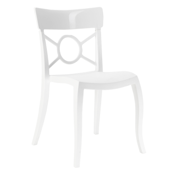 Стул Papatya Opera-S сиденье белое, верх белый