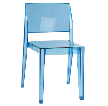 Стул Papatya Gyza прозрачно-синий
