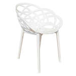 Крісло Papatya Flora біле сидіння, низ білий