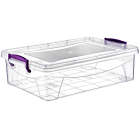 Контейнер на засувках низький 7 л прозорий