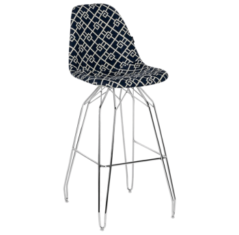 Стілець барний Tilia Eos-M сидіння з тканиною, ніжки металеві хромовані ARTCLASS 805