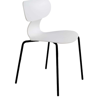 Стул Papatya Yugo-S белый, ножки катафорез черный