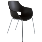Крісло Papatya Opal-ML PRO чорний, ніжки хром