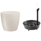 Горщик для квітів з автоматичним поливом Ruby 33 л біло-сірий