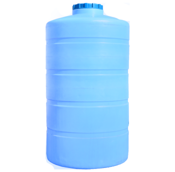 Бочка 1250 л вертикальна ПБ блакитна