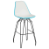 Стул барный Tilia Eos-M ножки металлические крашеные бирюзовый - белая слоновая кость