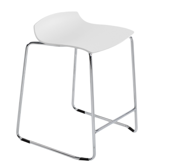 Стул барный Papatya X-Treme Sled белый