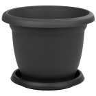 Горшок для цветов с поддоном Villa 2,5 л антрацитовый
