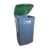 Бак для сміття 90 л темно-сірий - зелений
