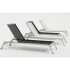 Шезлонг Papatya Zen біла тканина (сталь)