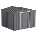 Сарай металевий ECO 262x241x191 см сірий з білим Сарай металевий ECO 262x241x191 см сірий з білим