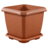 Горщик для квітів з піддоном Hisar 74,3 л теракотовий 