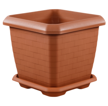 Горщик для квітів з піддоном Hisar 74,3 л теракотовий 