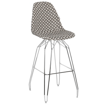 Стілець барний Tilia Eos-M сидіння з тканиною, ніжки металеві хромовані ARTCLASS 802