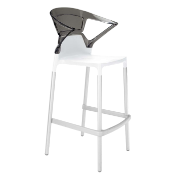 Барне крісло Papatya Ego-K біле сидіння, верх прозоро-димчастий