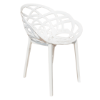 Кресло Papatya Flora белое сиденье, низ белый