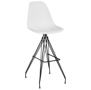 Стілець барний Tilia Eos-X ніжки металеві фарбовані біла слонова кістка - біла слонова кістка