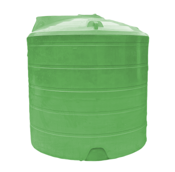 Ємність 5000 л вертикальна дві горловини зелена