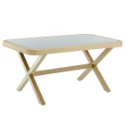 Стол Tilia Osaka-X 150 x 90 см столешница в стекле кофейный