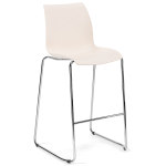 Стул барный Tilia Laser ножки хромированные кремовый 