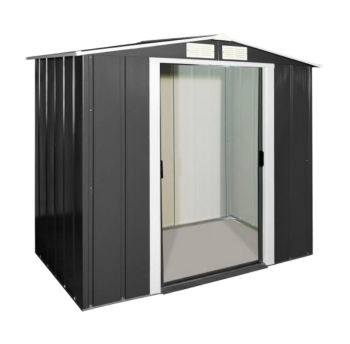 Сарай металевий ECO 202x122x181 см сірий з білим