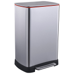 Ведро для мусора с педалью JAH 30 л серебряный металлик с внутренним ведром Ведро для мусора с педалью JAH 30 л серебряный металлик с внутренним ведром