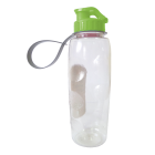 Бутылочка для воды 0,7 л прозрачно-зеленая