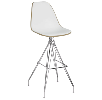 Стул барный Tilia Eos-X ножки металлические хромированные кофейный - белая слоновая кость