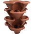 Горшок для цветов ярусный Strawberry Makreme 30 л коричневый