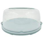 Тортовница d28,5 см серо-голубая