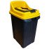 Бак для сортировки мусора Planet Re-Cycler 70 л черный - желтый (пластик)