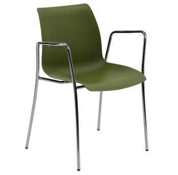 Крісло Tilia Laser ніжки хромовані хакі