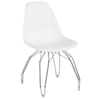 Стул Tilia Eos-M ножки металлические хромированные белая слоновая кость - белая слоновая кость