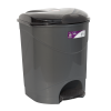 Мусорное ведро с педалью Irak Plastik Bella №1 12л антрацитовое