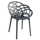 Кресло Papatya Flora матовый антрацит