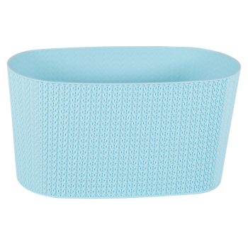 Горшок для цветов балконный с дренажем Sumela 4,7 л светло-голубой